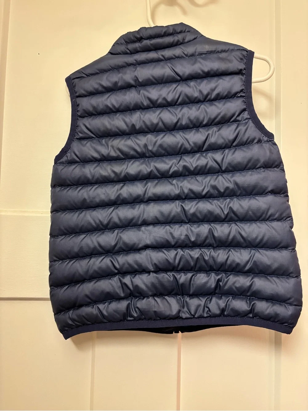 Patagonia Navy Blue Puffer Vest with Turquoise Zippers - Kids